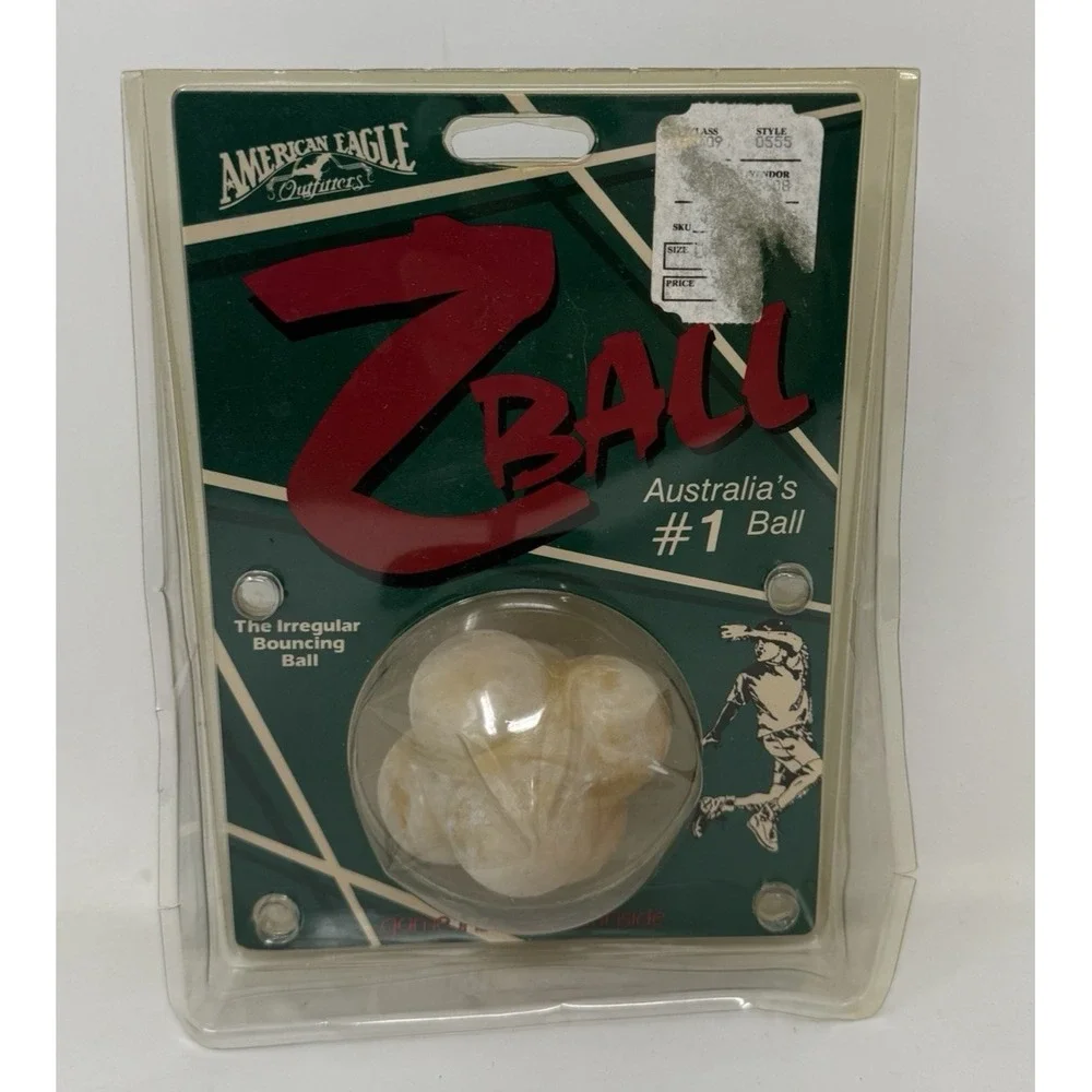 ZBall Reaction Ball Agility Trainer Unpredictable Bounces American Eagle VTG NEW
